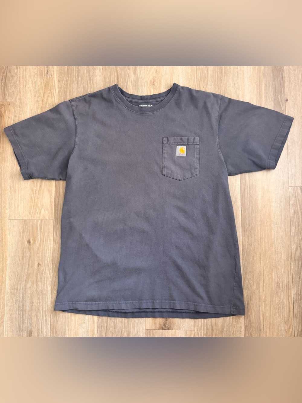 Carhartt K87 Dark Charcoal Grey Heavyweight Pocket T Shirt Loose Fit Mens Large